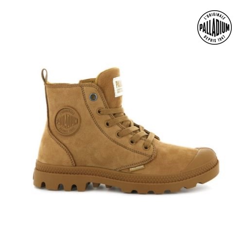 Dámské Boty Palladium Pampa Hi Zip Nubuck Hnědé | CZ UZE-70I